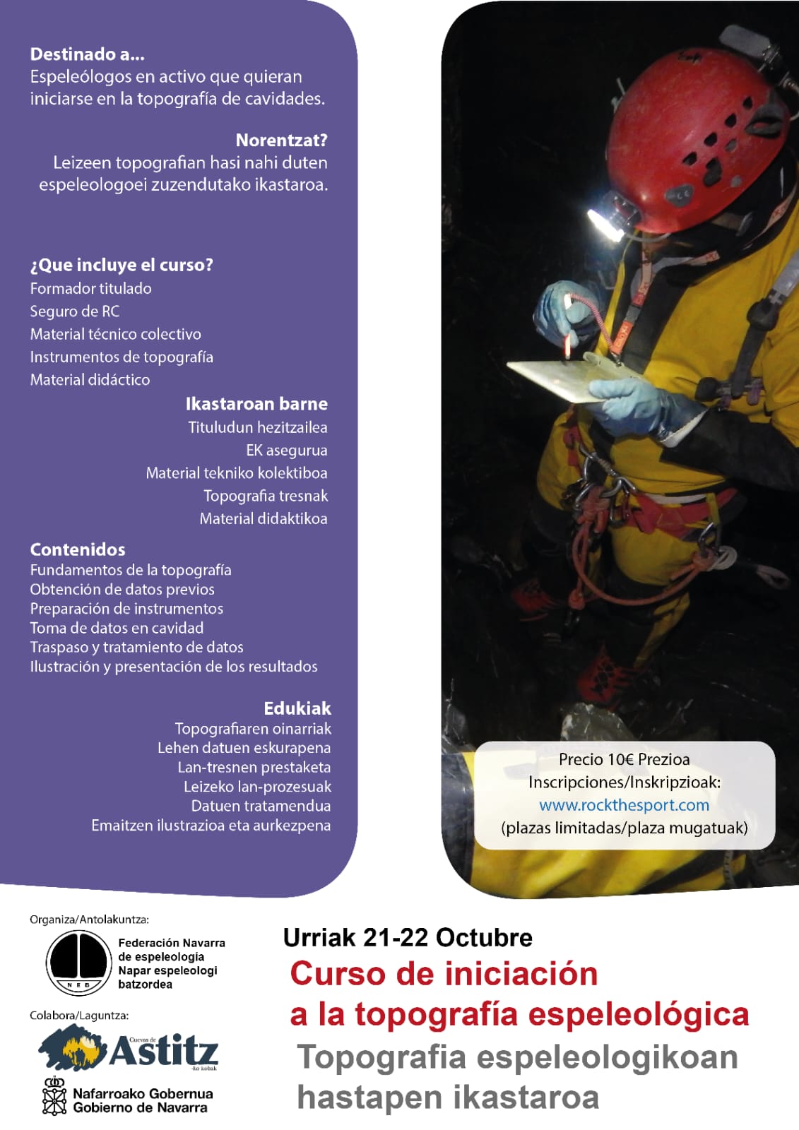 Curso de iniciaci&oacute;n a la topograf&iacute;a espeleol&oacute;gica (21 y 22 de octubre)